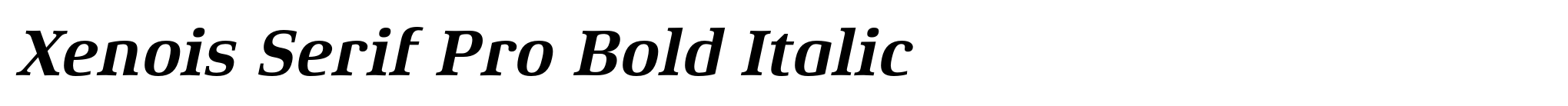 Xenois Serif Pro Bold Italic image
